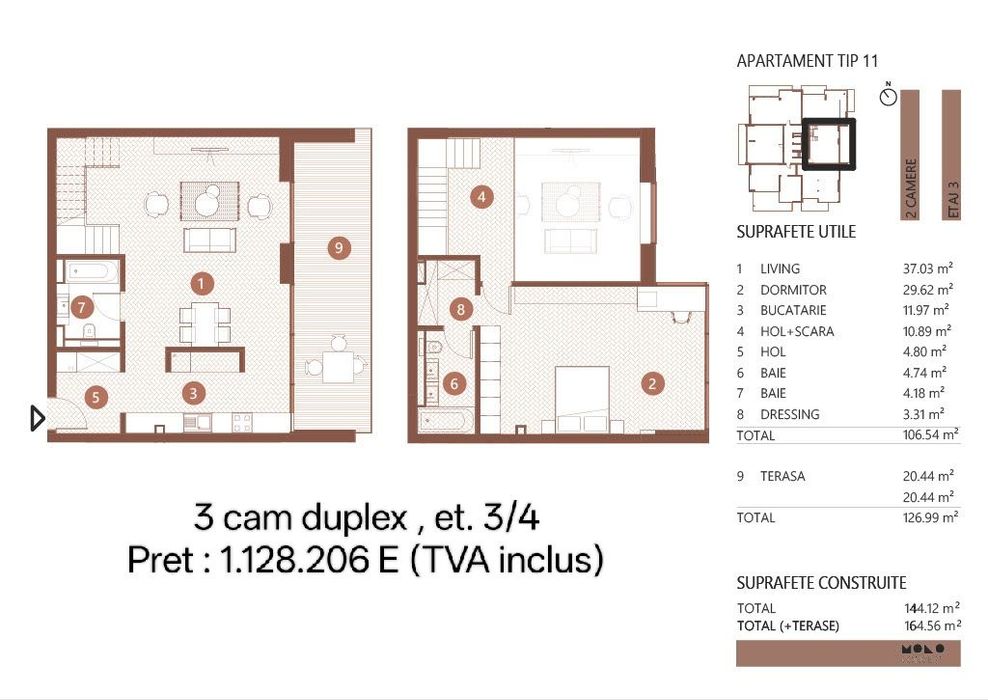 3 camere | 140 mp | Terasa  | Vedere lac | Floreasca | Premium 2026