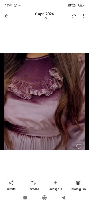 Rochie din catifea mărime M