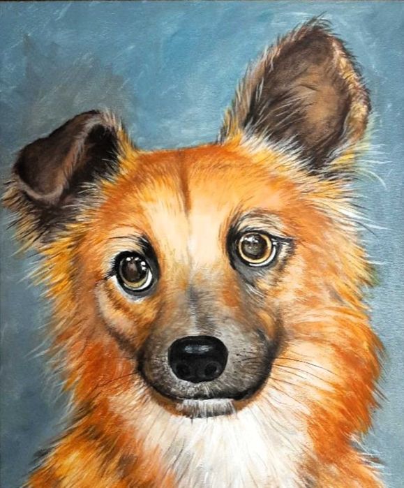 Tablou,portret realizat manual