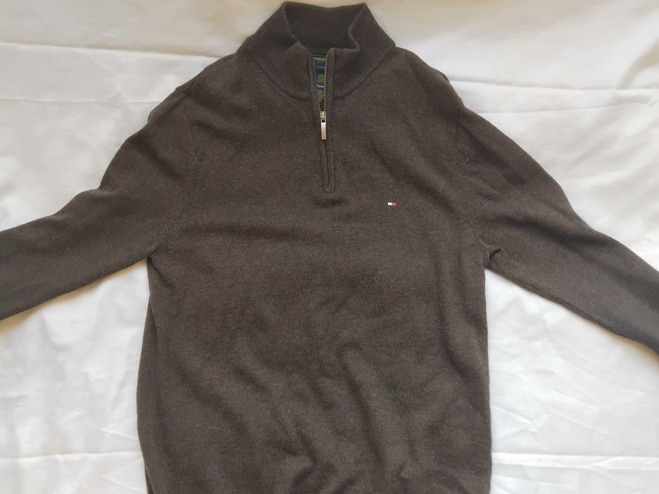 Tommy Hilfiger - 100% оригинален мъжки вълнен пуловер