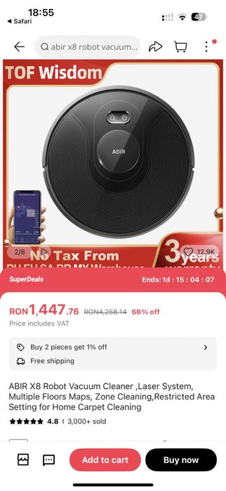 Aspirator robot Abir X8 Lidar