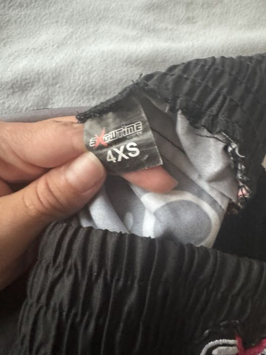 Pantaloni Kickboxing Exxtreme 4XS negru/roșu