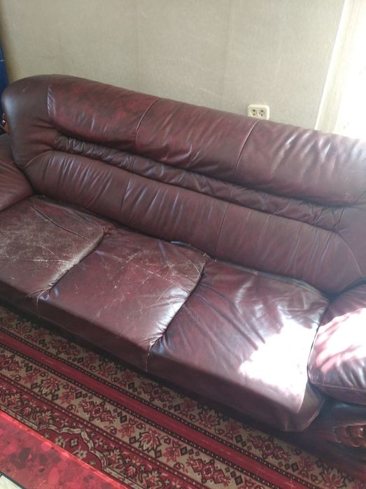 Диван 3+2+1 кожаный
