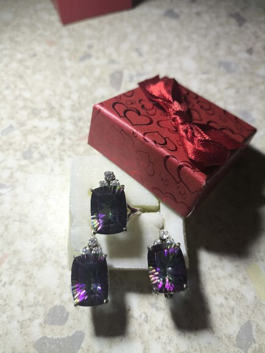 Серьги и кольцо 925