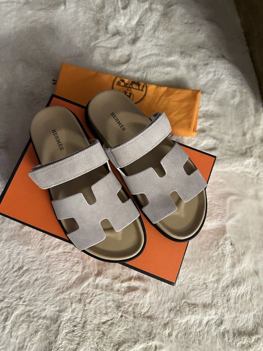Papuci hermes piele naturala