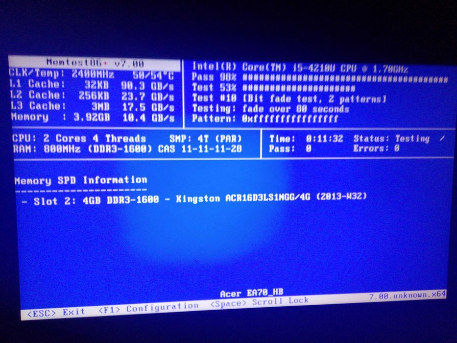 Modul RAM Kingston DDR3 4gb ECC