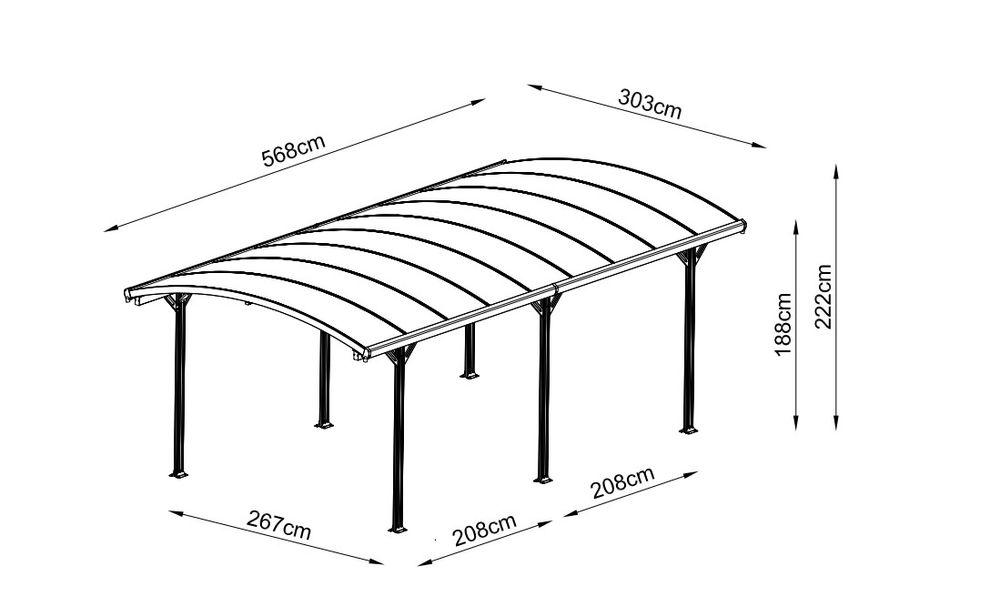 Garaj auto 575 mx300m x 222m