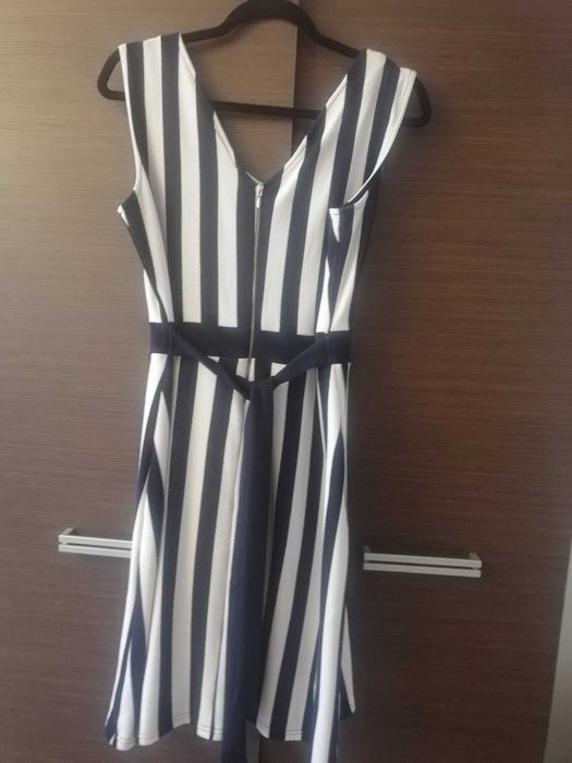 Rochie dungi alb/albastru, 40