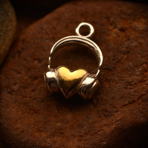 Сребърен медальон 925 „DJ Сърце“ | Талисман за любов към музиката |