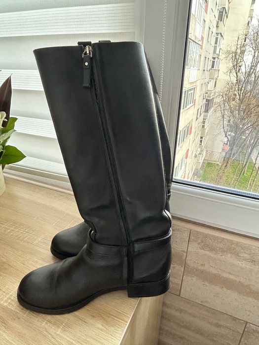 Cizme din piele Massimo Dutti, mărimea 37, stare foarte bună