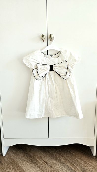 ZARA рокличка с панделка 104 см 3-4 г. 100% памук