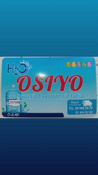 Osiyo filtirlangan ichimlik suvlari