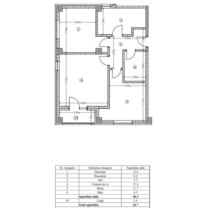 Ap 3 camere langa Manastirea Galata, 64 mp, mobilat si utilat, liber