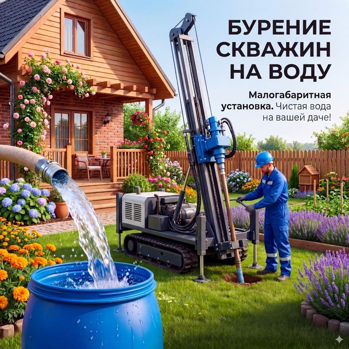 Бурение скважин на воду. Колодец.