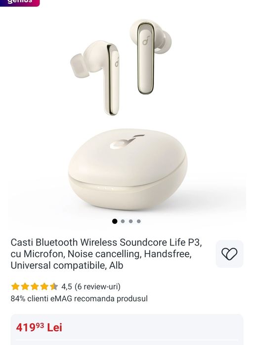 Căști wireless soundcore life  P3 Anker negre