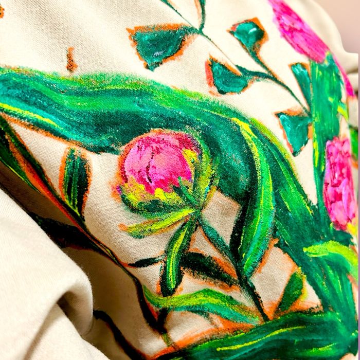 Ръчно рисуван сет с божури