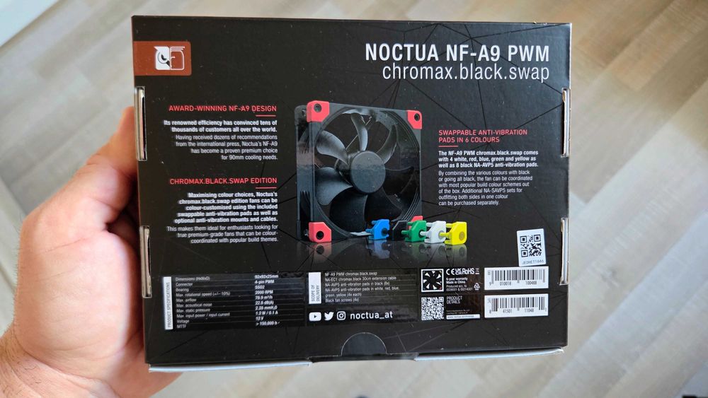 Noctua 92mm NF-A9 PW black x 3 PC вентилатори