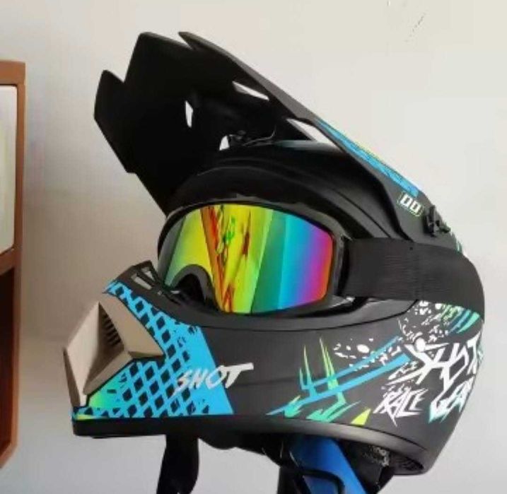 Casca moto/enduro/atv    +ochelari