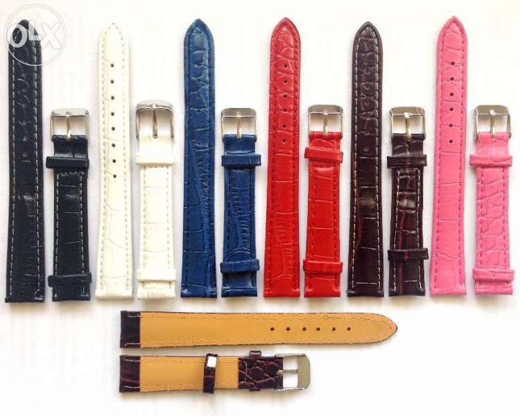 Кожена Каишка Ръчен Часовник Цвят Размер 14 16 20 mm 22 24 26 мм