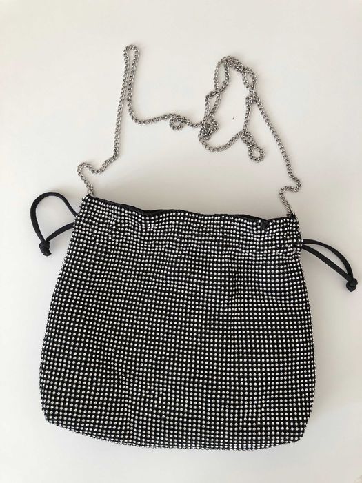 Мини чанта с кристали Stradivarius