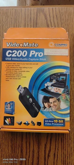 Tv tuner kworld si placa de captura c200 pro usb