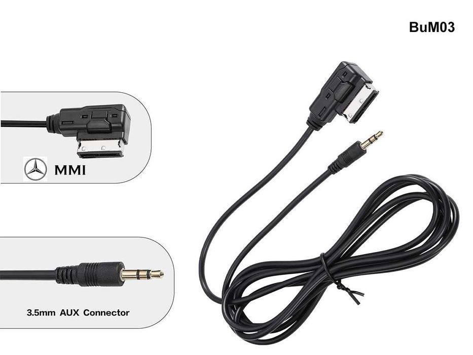 AUX MMI Букса Кабел Mercedes Мерцедес A B C E S GL ML Ц Е АУХ ММИ CLS