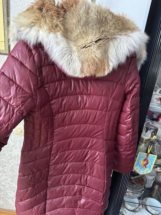 Пуховик теплый натуральный