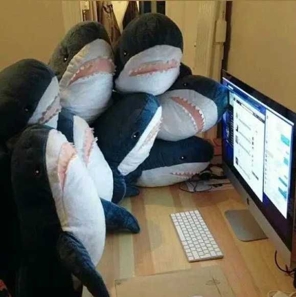 Легендарная акула из IKEA (Blahaj) для подарка на новый год