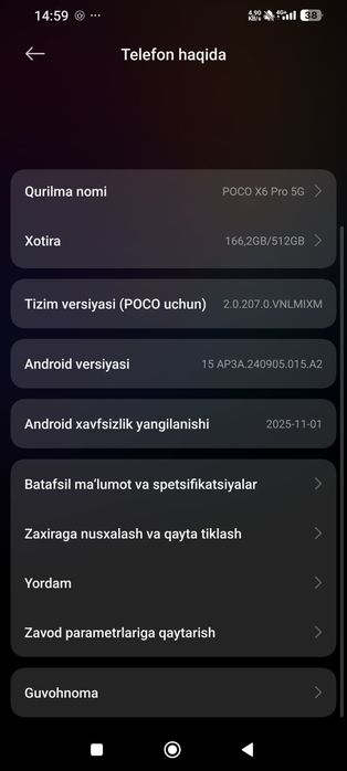 poco x6pro 5g qollab quvatlaydi