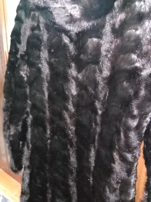 Норковая шуба с капюшоном