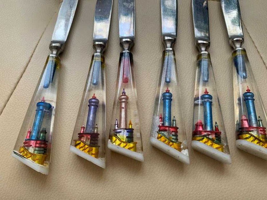 Set 6x cutite masa Art Deco Vintage hadmade 1980 nu Rosenthal Villeroy