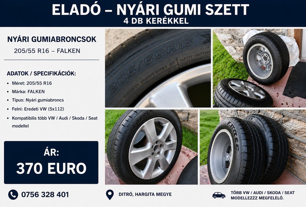 4 anvelope Falken noi 205/55 R16  DOT 2023