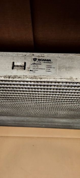 Radiator SCANIA 1781365 Intercooler SCANIA 1949827