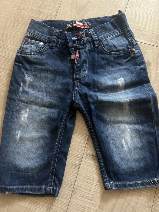 Къси дънкови панталонки за момче на DSQUARED и ФК”Барселона”