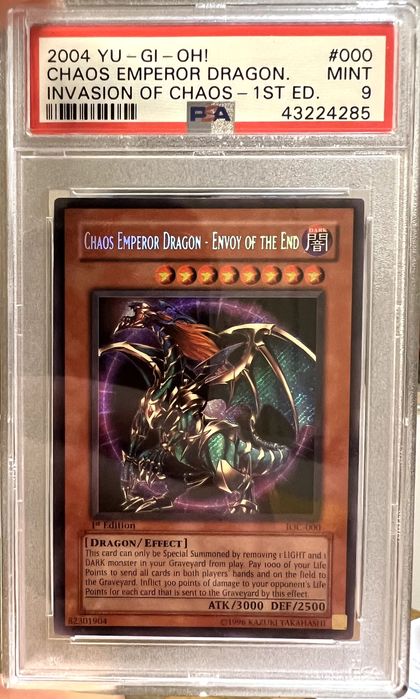 Карта Yu-Gi-Oh! Chaos Emperor Dragon IOC 1st Ed PSA 9!!!