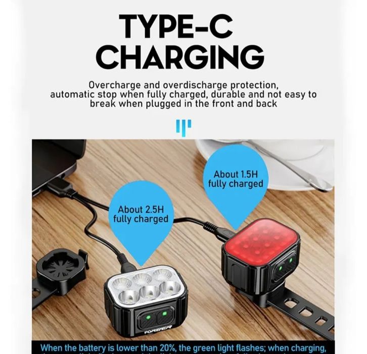 Презареждащи фарове за велосипеди