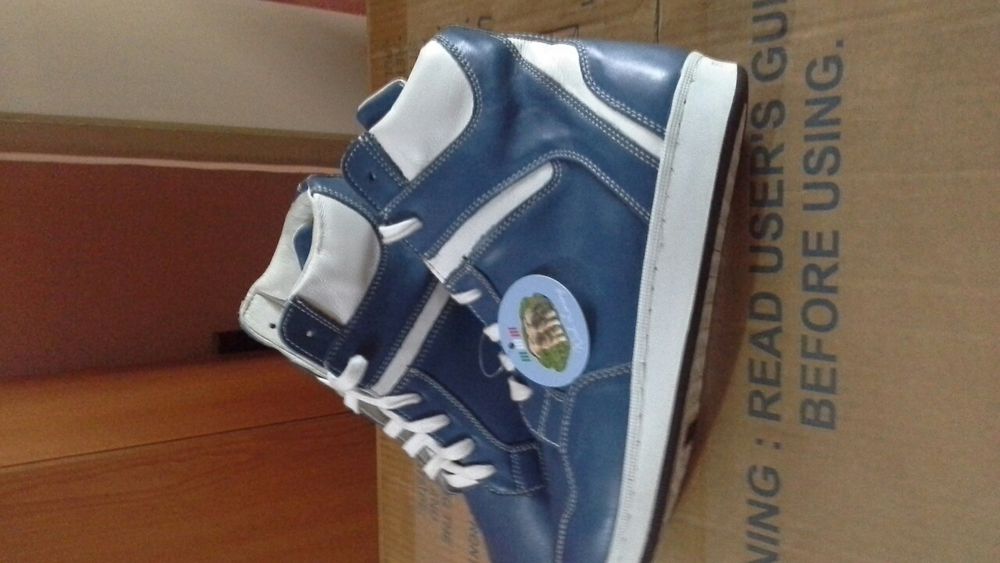 Ghete piele naturala  blanite model nike