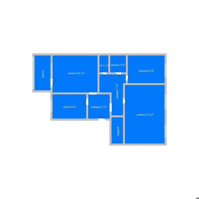 3-х комнатная квартира