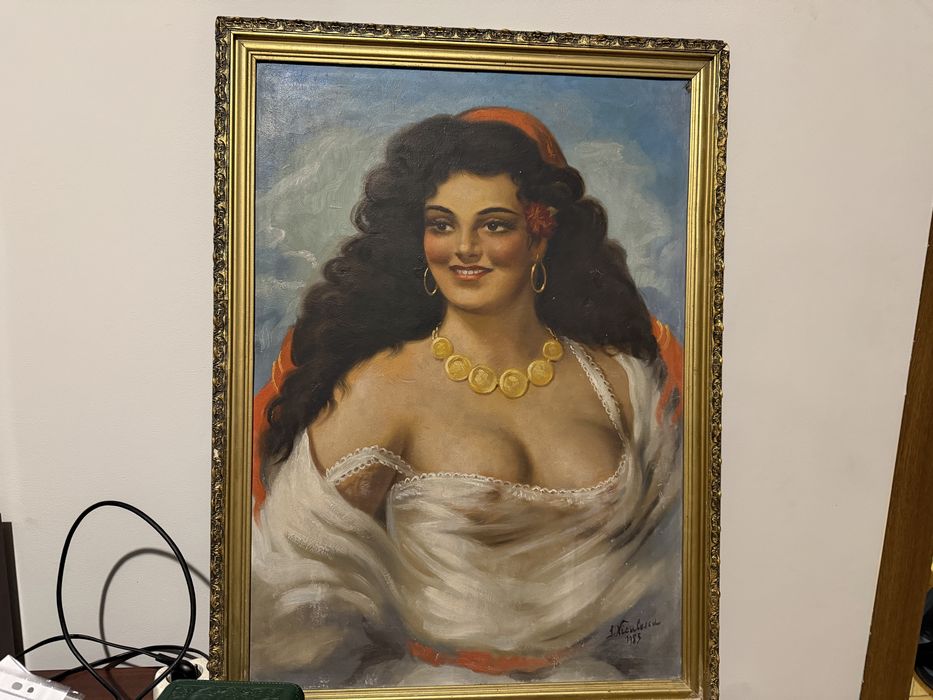 Tablou Tiganca VINTAGE de la artist Nicolescu ,1955