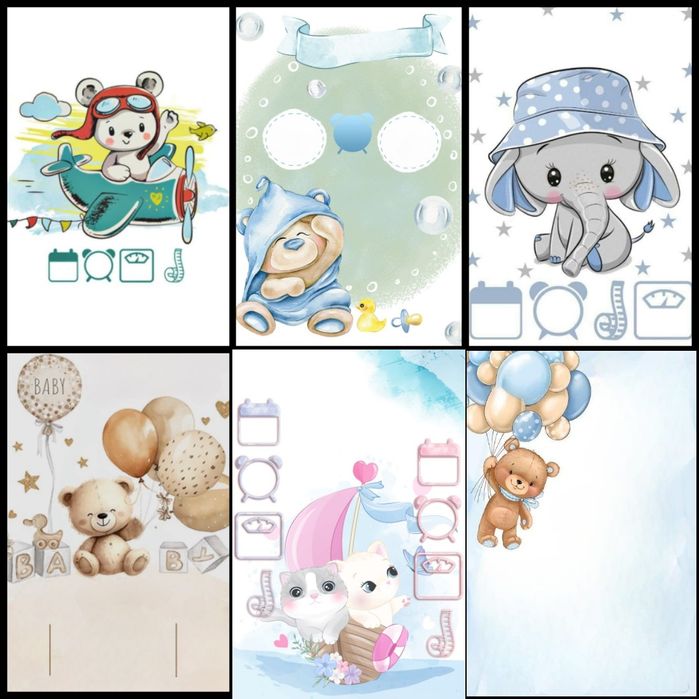 Покана за кръщене, бал, сватба Бебешка визитка