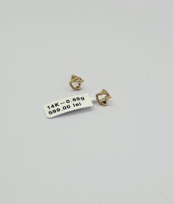 Bijuteria Royal cercei din aur 14k 0.63 gr