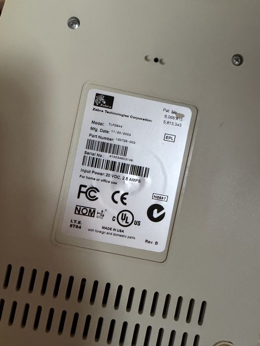 Баркод принтер, Лейбъл принтер Zebra 2844