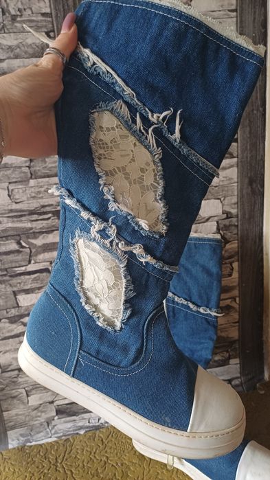 Дамски ботуши дънкови