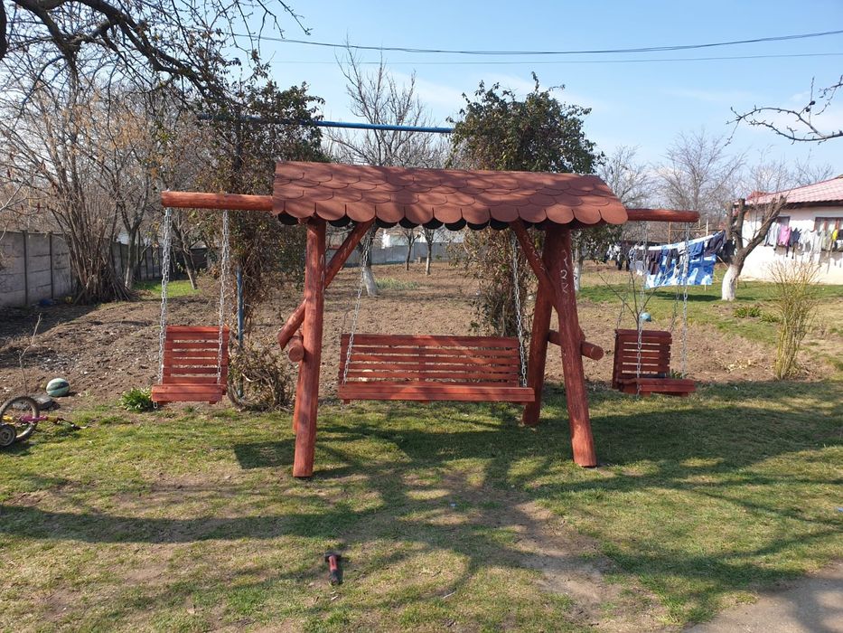 Balansoar  leagan  lemn  masiv  rustic