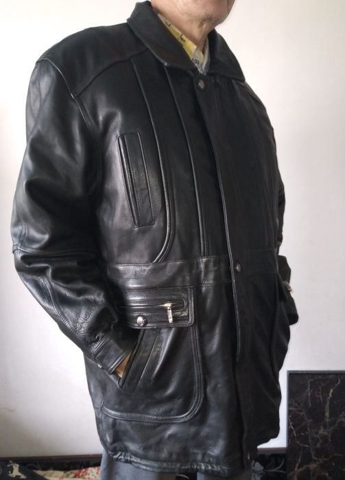 Мужская куртка кожаная