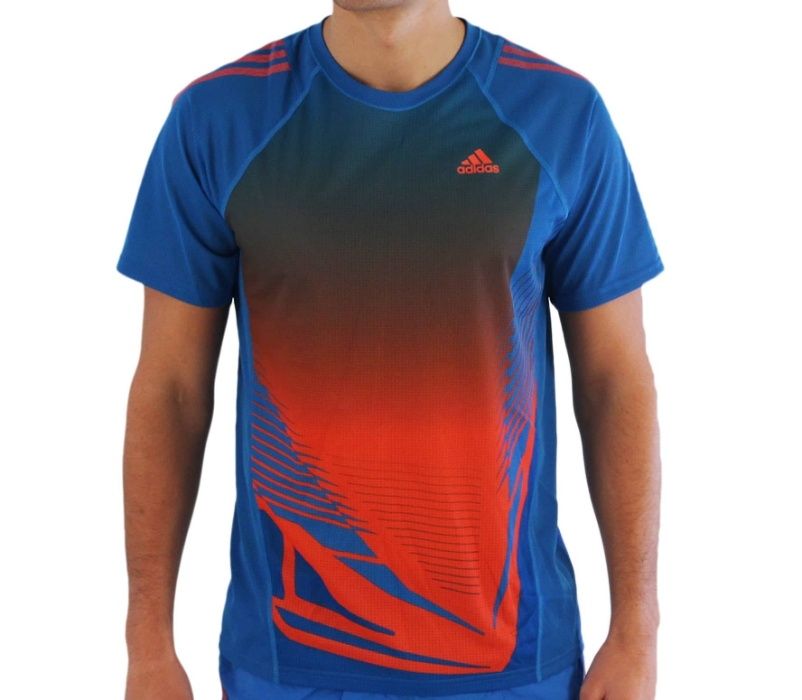 Адидас Adidas Adizero мъжка синя тениска размер S