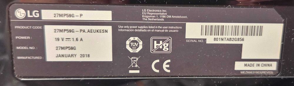 Монитор: LG 27MP59G-P - 27" Full HD IPS LED Gaming