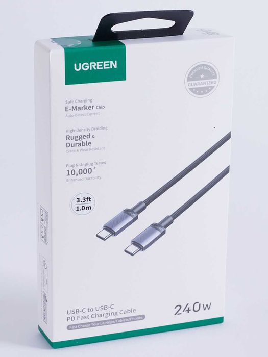 Кабель UGREEN двухсторонний Type-C USB4/USB3 Gen4/Gen3/Gen2/240W/PD 3.