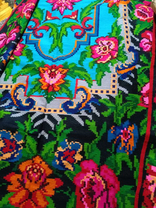 Covor tradițional lana lucrat manual