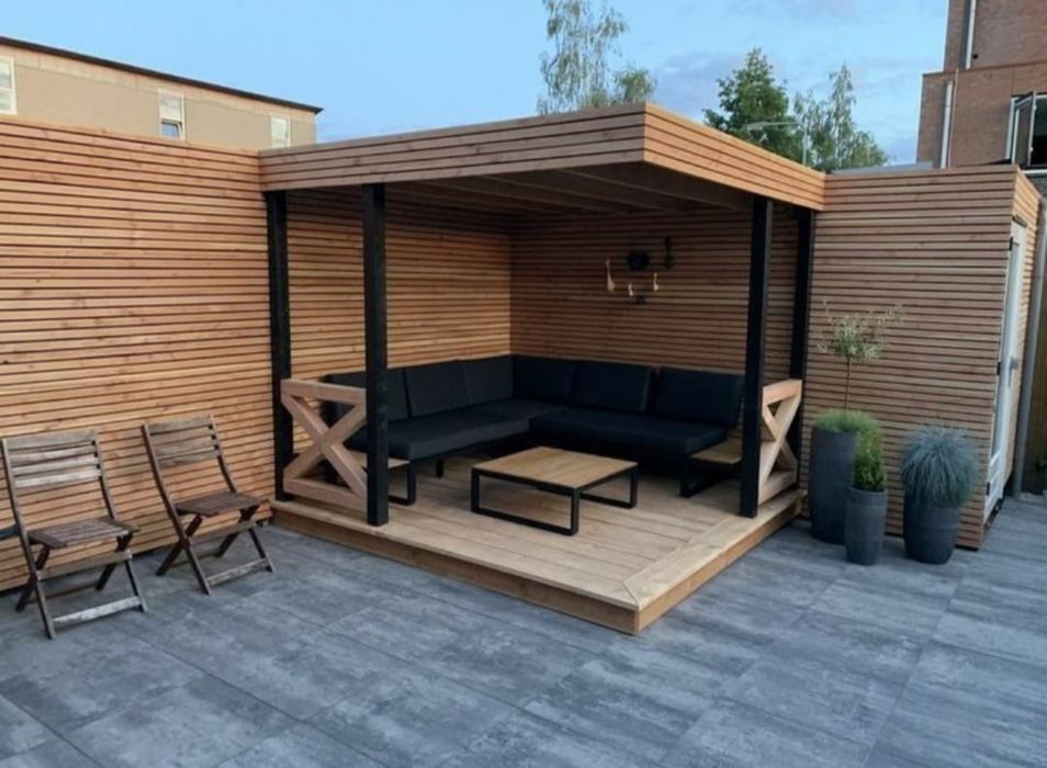 Mobilier de gradina terase si carpoturi din lemn uscat